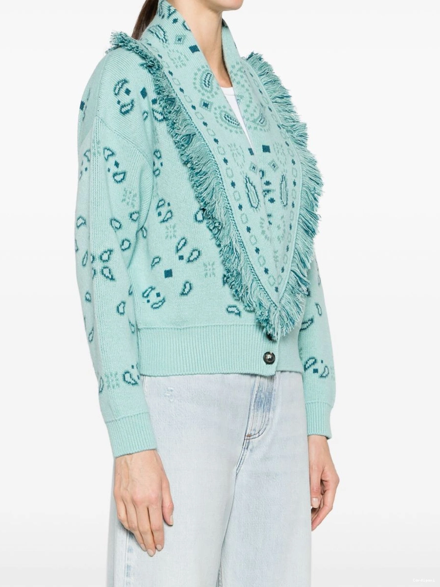 Affordable Women cardigan jacquard Icon Alanui bomber 0712